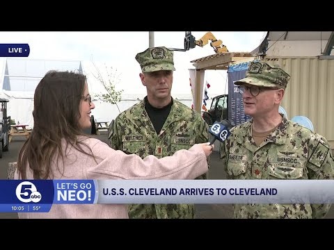 USS Cleveland sails into namesake city ahead of historic commissioning ceremony in Cleveland