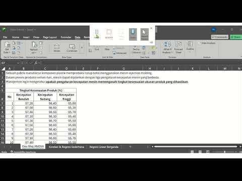 Tutorial One Way ANOVA - Ms EXCEL