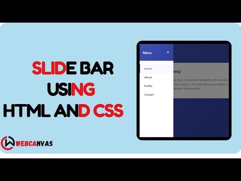 Sidebar Menu | HTML CSS JS | Web Canvas