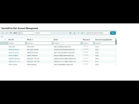 ServiceNow User Account Management