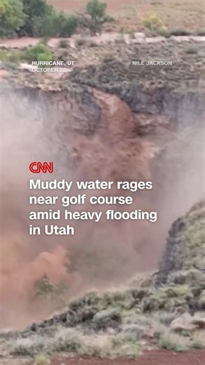 Muddy water rages near golf course amid heavy flooding in Utah
