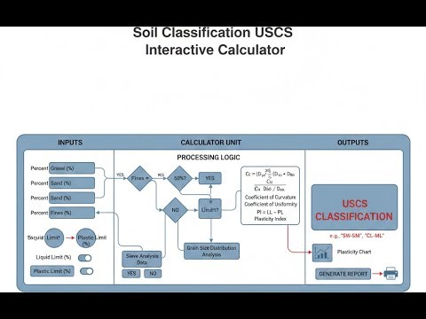 Soil Classification USCS Interactive Calculator - Instructions Video