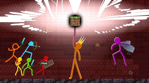 Note block weapon: Stick figures turn music into power
