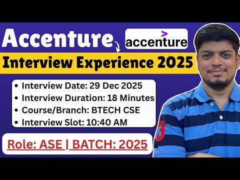 🔥Accenture 29 Dec Latest Interview Experience 2025 | Accenture Interview Questions & Answers 2025