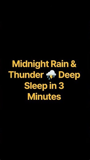 Midnight Rain & Thunder ⛈️ Deep Sleep in 3 Minutes