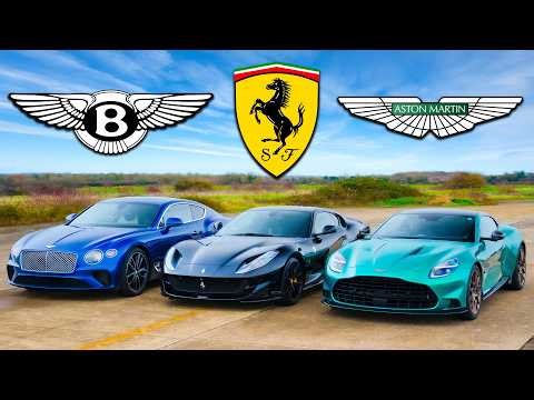 Aston Martin Vanquish vs Ferrari 812 vs Bentley GT: ARRANCONES