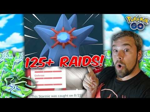 Over 125 Shiny Mega Starmie Raids & THIS Is What We Got! (Pokémon GO)