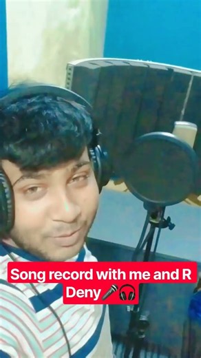 Recording with Me And R Deny In Studio My Village Bhattu Kalan#viralvideo #minivlog #music_studio