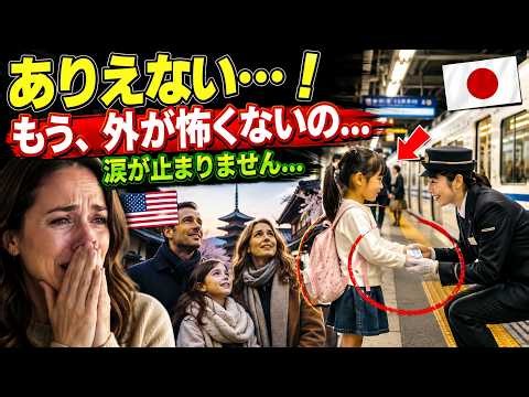 【海外の反応】NYの高級住宅街を捨ててまで日本移住を決めた米国人一家。７歳の娘が日本の駅でとった「ある行動」に母親の涙が止まらない…