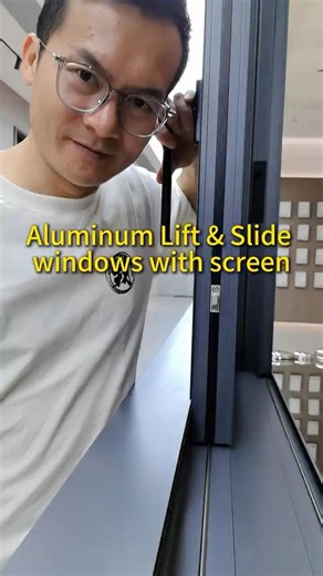 Aluminum Lift &Slide Windows with screen#aluminumwindows #factory #windowdesign #customwindows #home