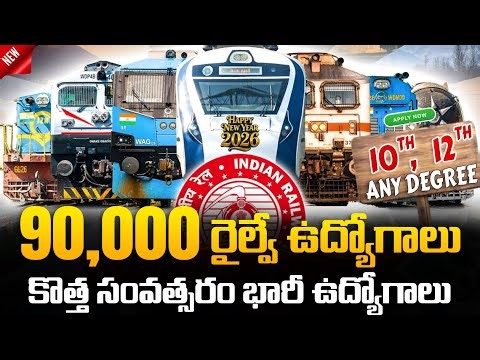 🚂 90,000 Railway Jobs in 2026 | 10th - Any Degree | RRB Recruitment 2026 | ALP, JE, NTPC, Group D