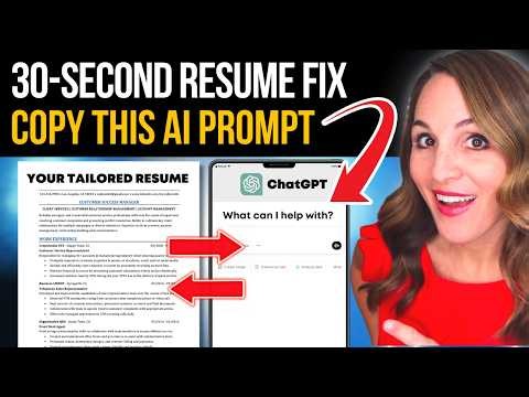 Tailor Your Resume in 30 Seconds With These AI Prompts + FREE Resume Template