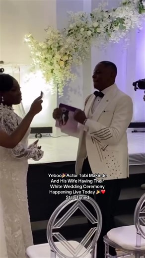 Tobi Makinde's Live White Wedding Ceremony Celebration