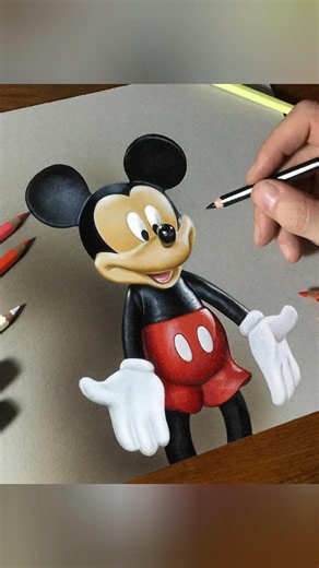 Mickey Mouse on paper #drawing