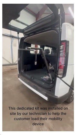 KIA PV5 fitted with an Autochair Wheelchair Scooter Hoist
