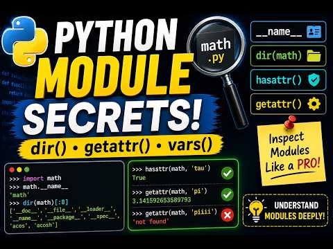 Python Module Attributes Explained | __name__, dir(), getattr() & More