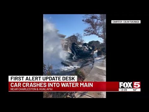 Caught on Camera: Rollover crash may have caused west valley water main break