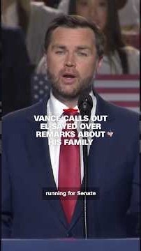 Vance calls out El-Sayed over remarks about his family