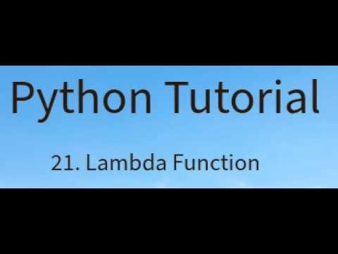 Lambda Functions in Python