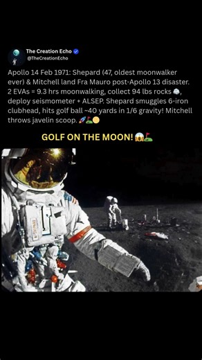 Alan Shepard's Moon Golf Swing! ⛳🌕