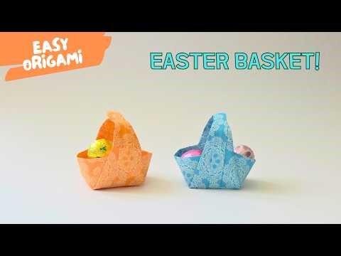 Easy Origami Easter Basket | Cute Paper Craft for Kids