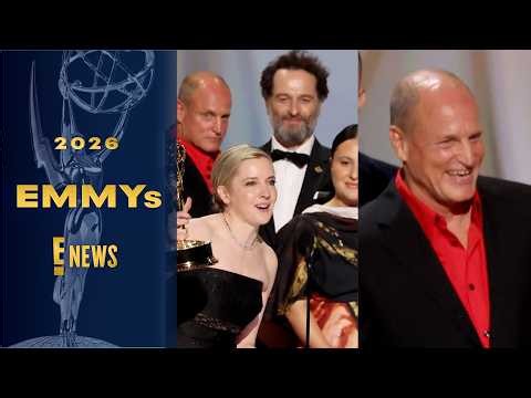 Widow's Bay Cast Reacts to Woody Harrelson Crashing Their Emmys Win | E! News