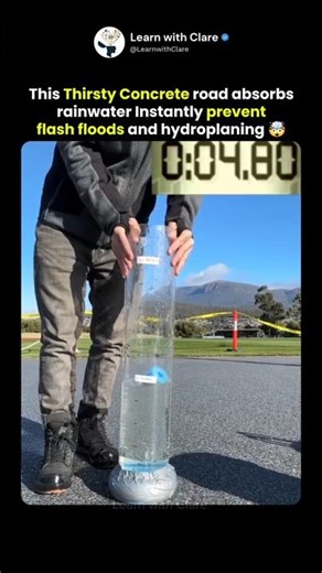 Porous Asphalt Roads Absorbs Rainwater in Seconds 🤯💧
