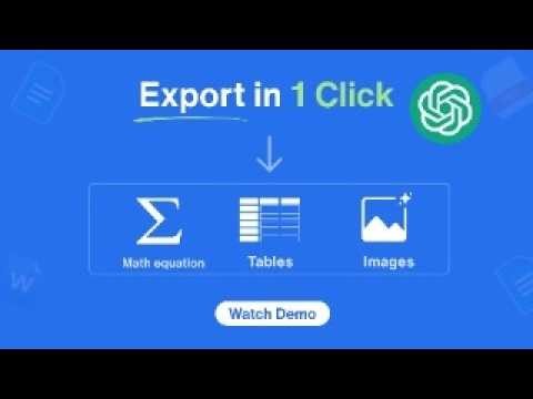 How to convert ChatGPT to Google Doc, MS Word and PDF | 1 Click
