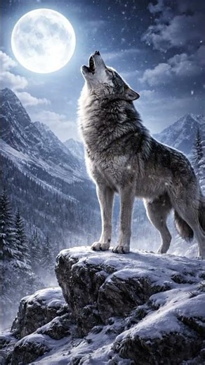 The Wolf’s Call Under the Moon 🌕🐺 #naturesounds #wildlife