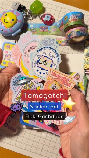 Kaila 🌸 Kawaii Travel & Stationery on Instagram: "This Tamagotchi sticker set flat gacha is the best 🥹👾🛸🌈 If you like collecting stickers, do check out Rainbowholic Original Sticker Collection Book (A6 size) 💕 (🔍 rainbowholicshop.com / 📍Rainbowholic Stationery Cafe, Tokyo) 🌈 What do you think? GET or PASS? 🤔 Let me know below! ⬇️ Follow @gachaholic.jp 🔴🔵⚪️ 🏷: #gashapon #toycapsule #capsuletoy #unboxing #kawaii #japanesekawaii #かわいい #japancapsuletoy #japanesecapsuletoy #interestingja