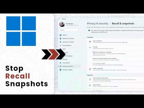 How to Disable Recall Snapshots on Windows 11 Copilot+ PCs