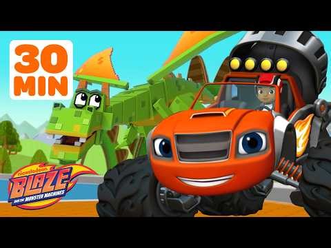 Knight Blaze vs. Dragons! 🐉 | Mythical Adventures & Rescues | Blaze and the Monster Machine