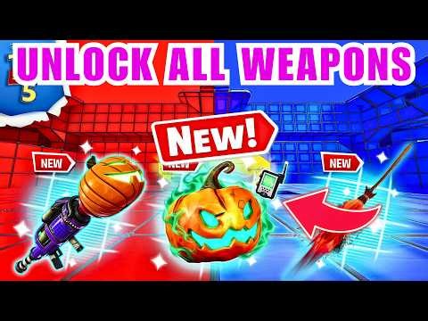 UNLOCK ALL WEAPONS SUPER RED VS BLUE TYPICAL GAMER FORTNITE - (PUMPKIN BOMB LOCATIONS) PART 14)