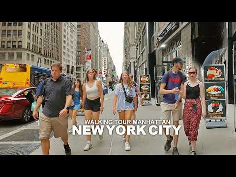 NEW YORK CITY WALKING TOUR MANHATTAN, Broadway, Madison Avenue, 42nd Street, 6th Avenue, 7th Avenue
