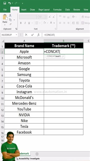 How to Insert Trademark (™) Symbol in Excel #excel #excelforbeginners #exceltips #excelshortcuts