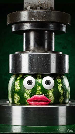 “Satisfying at 100% 🔥” Watermelon Explosion 🤯#hydraulicpress #crushing #explosion #ai #satisfying