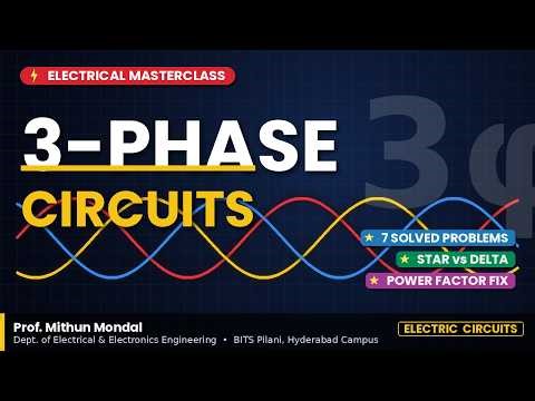 Master 3-Phase AC Circuits in One Video | Star, Delta, Power Factor, Wattmeter Methods