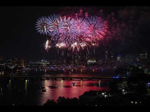 July 4th fireworks and drone show in Boston celebrate semiquincentennial