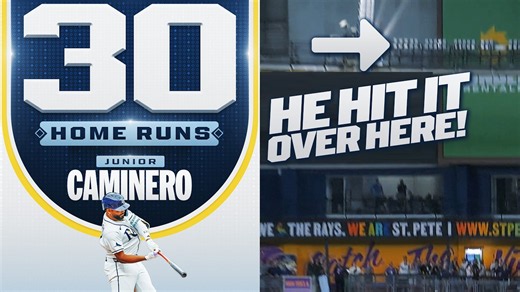 Junior Caminero's 30th home run of the season HIT THE CATWALK 🤯 | MLB Highlights