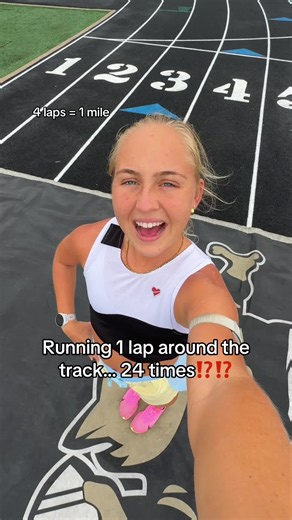 Running 1 Lap Around the Track 24 Times Workout (4 laps = 1 mile)