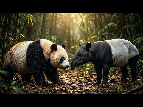 Why Are Both Animals Black and White? | Panda vs Tapir Part 9