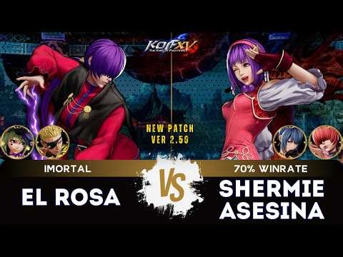 KOF XV▰ EL ROSA (O.Shermie/Sylvie/Ramón) 🆚 SHERMIE ASESINA (Athena/Leona/Shermie)🎞️Replay Match 7/26