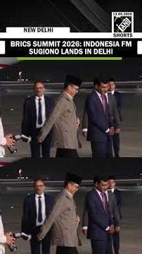 Indonesia foreign minister Sugiono arrives at Delhi airport for BRICS Summit 2026