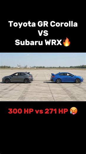 Toyota GR Corolla vs Subaru WRX: TUG OF WAR! 🔥💪 #GRCorolla #SubaruWRX #TugOfWar