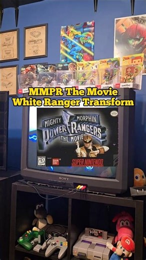 MMPR The Movie White Ranger Transform #powerrangers #retrogaming #snes