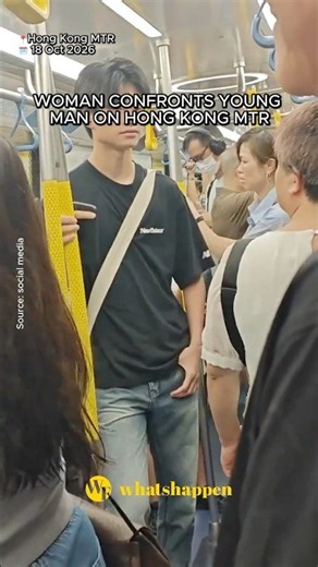 YOUNG MAN STAYS CALM DURING HONG KONG MTR CONFRONTATION