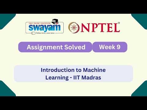 Introduction To Machine Learning Week 9 || NPTEL ANSWERS | My Swayam | #nptel #nptel2026 #myswayam