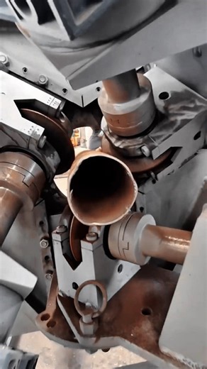 Metal Pipe Profiling Work Tool Using Automatic Roller Machine #worktool