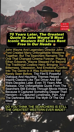 Wayne’s Greatest Western Quote Ever 🤠 #johnwayne #thesearchers #hollywoode