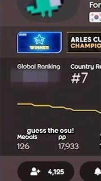 Guess the osu! rank but I only win if I guess within 5 ranks